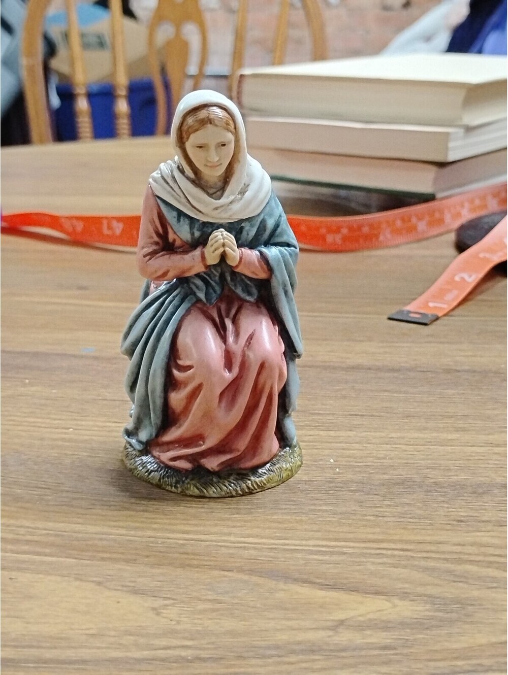Italian Hand-Painted Holy Family Nativity Scene Figurine Mary Replacement